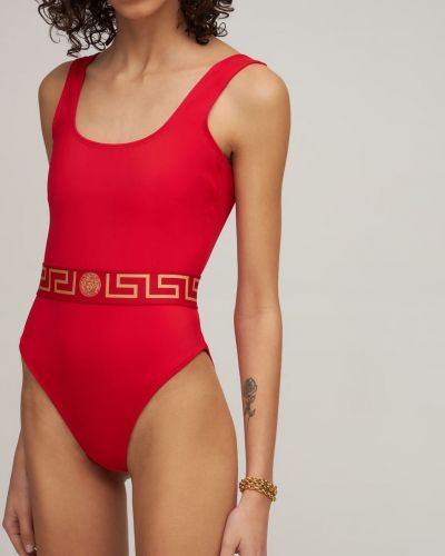 Jednodielne plavky Versace červená