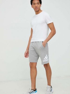 Pamut rövidnadrág Adidas szürke