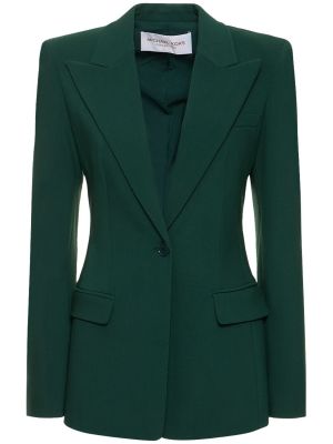 Giacca di lana in crepe Michael Kors Collection verde