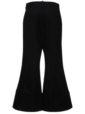 Pantaloni de flanelă Yohji Yamamoto negru