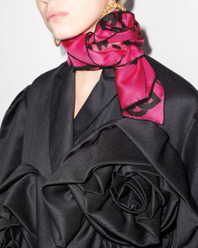 Bufanda de seda con estampado leopardo Dolce & Gabbana