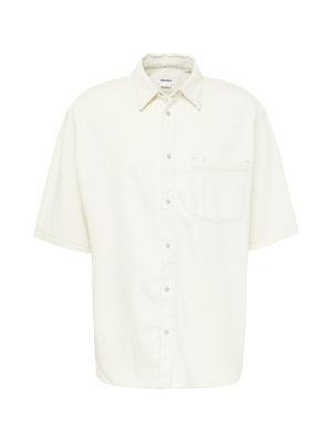 Rifľová košeľa Weekday biela