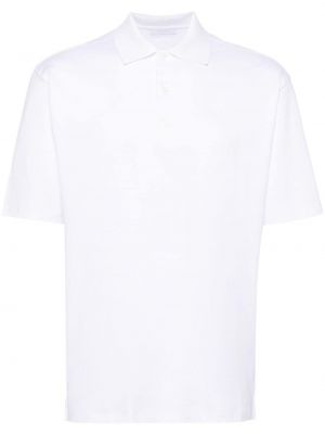 Памучна поло тениска Prada Pre-owned бяло