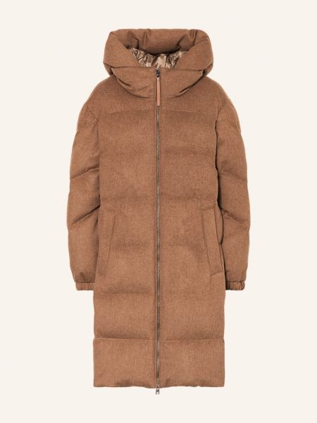 Vlněný kabát Woolrich hnědý