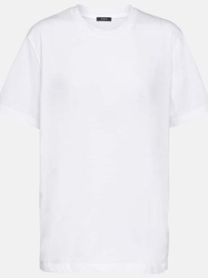 Βαμβακερή μπλούζα από ζέρσεϋ Joseph λευκό
