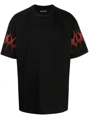 Vision Of Super T-shirt Red Flames nero