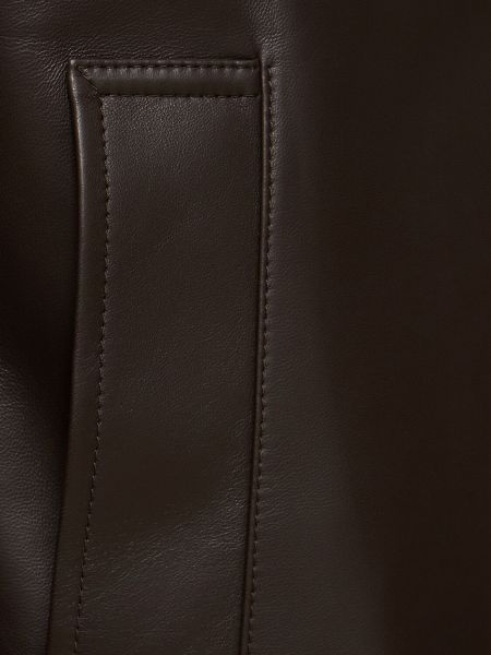 Kožna jakna s kapuljačom Bottega Veneta
