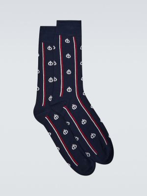 Pruhované bavlněné ponožky Thom Browne