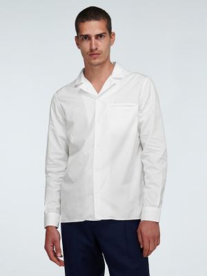 Памучна риза с дълъг ръкав Caruso бяло