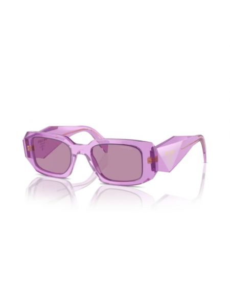 Przezroczyste okulary przeciwsłoneczne Prada fioletowe