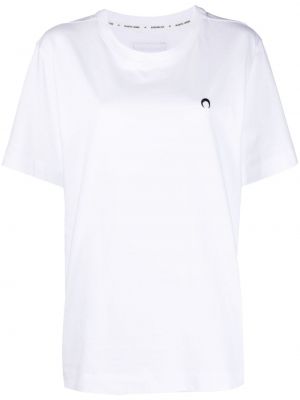 Bavlněné tričko s potiskem Marine Serre bílé