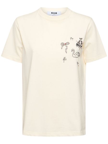 T-shirt Msgm hvid