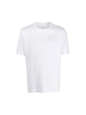 Koszulka bawełniana z okrągłym dekoltem Fedeli biała
