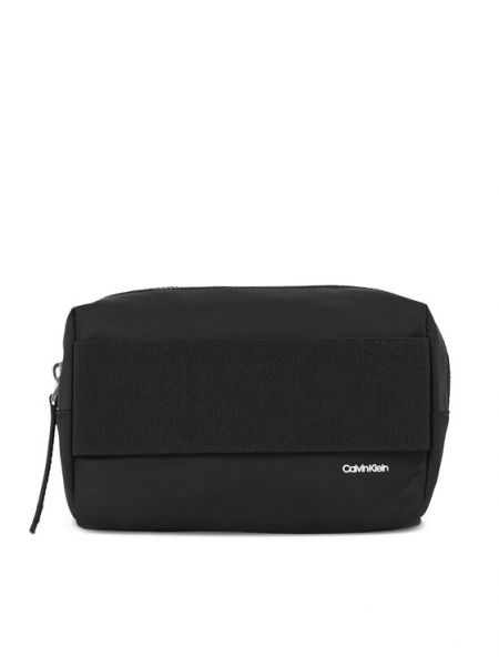 Voľná nylónová kozmetická taška Calvin Klein čierna