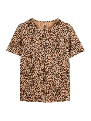 Camiseta con estampado leopardo manga corta La Redoute Collections