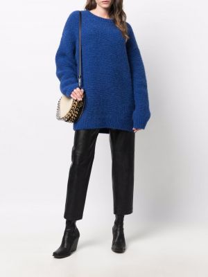 Oversize strick pullover Stella Mccartney blau