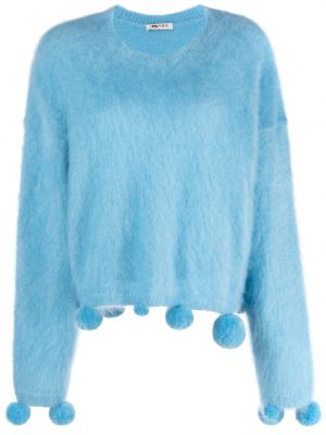 Пуловер от мохер Ports 1961 синьо