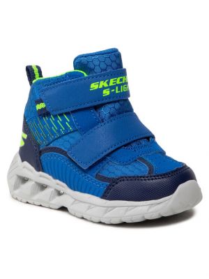 Kotníkové boty Skechers modré