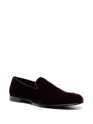Slip-on sametist velvetist loafer-kingad D4.0 punane