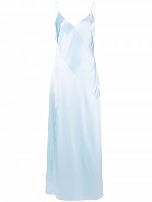 Шелковое платье макси 12 Storeez, синий