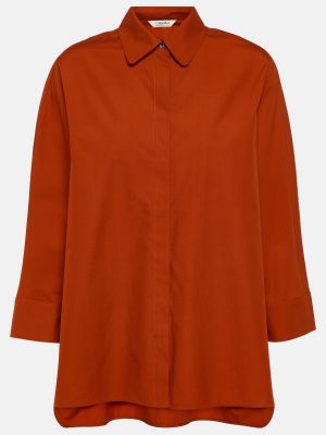 Хлопковая рубашка 's Max Mara оранжевая