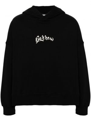 Raštuotas medvilninis džemperis su gobtuvu Barrow juoda