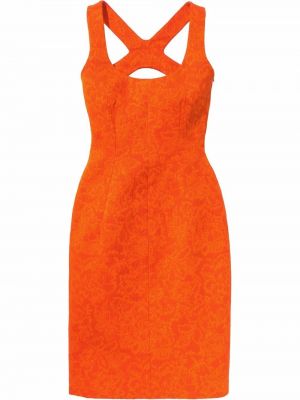 Klänning med mönster i blommigt i jacquard Proenza Schouler orange