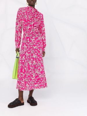 Vestido largo de flores con estampado Isabel Marant étoile rosa