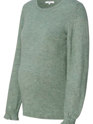 Меланжов пуловер Noppies зелено