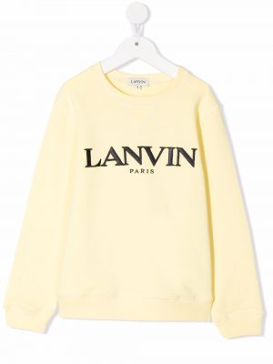 Trykt bomull hettegenser for jenter Lanvin Enfant gul