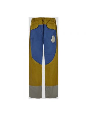 Spodnie bawełniane Moncler niebieskie