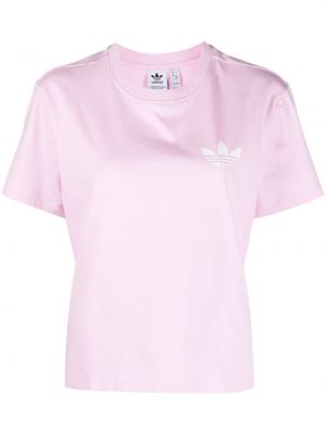 T-shirt en coton à imprimé Adidas violet