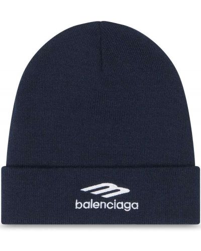 Siuvinėtas kepurė Balenciaga mėlyna