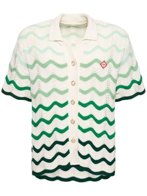 Bavlnená košeľa s prechodom farieb Casablanca zelená