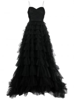 Вечерна рокля с волани Ana Radu черно