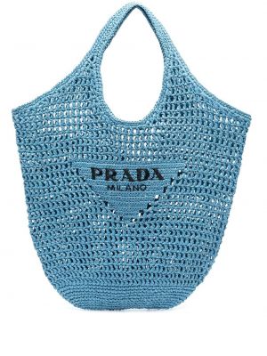 Τσάντα shopper Prada μπλε