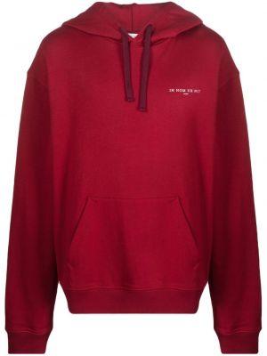 Pamučna hoodie s kapuljačom s printom Ih Nom Uh Nit crvena