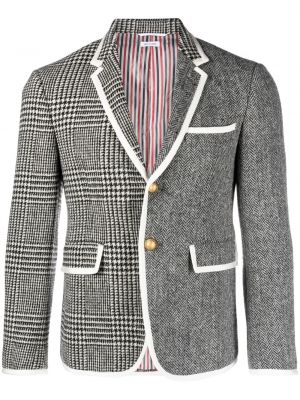 Tweed blazer mit fischgrätmuster Thom Browne