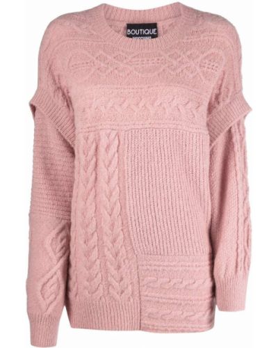 Jersey de punto de tela jersey Boutique Moschino rosa