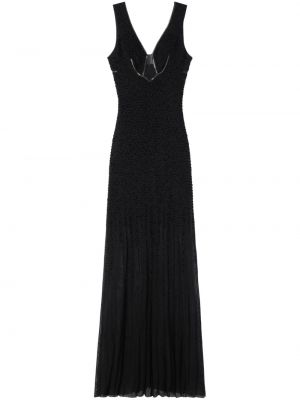 Коктейлна рокля с v-образно деколте St. John черно