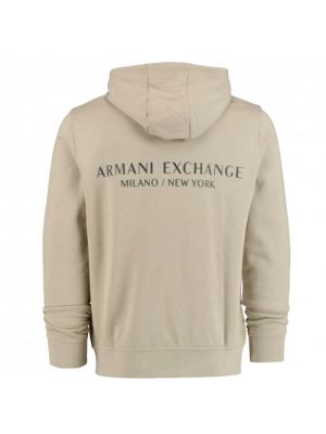 Sudadera con capucha Armani Exchange beige