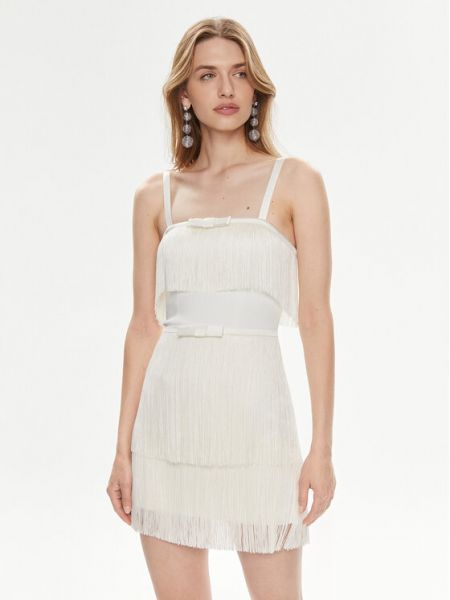 Κοκτέιλ φόρεμα Elisabetta Franchi λευκό
