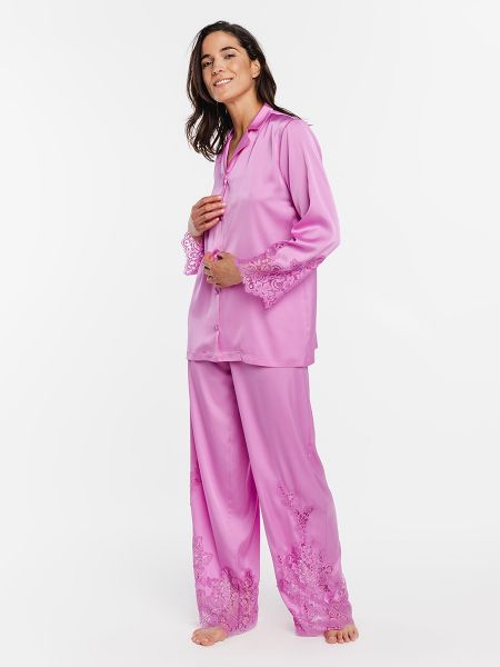 Pijama de encaje Coemi violeta
