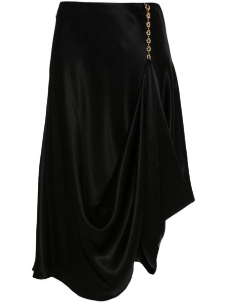 Ασύμμετρη σατέν φούστα Loewe μαύρο