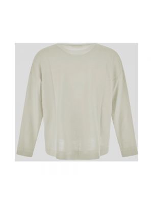 Merinowolle sweatshirt mit rundhalsausschnitt Goes Botanical weiß