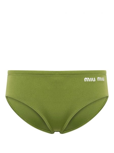 Siuvinėtas bikinis Miu Miu žalia