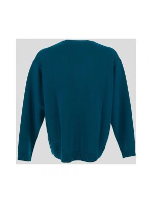 Jersey de tela jersey de cuello redondo clásico Ten C azul