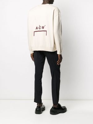 Sweatshirt mit rundhalsausschnitt mit print A-cold-wall* weiß