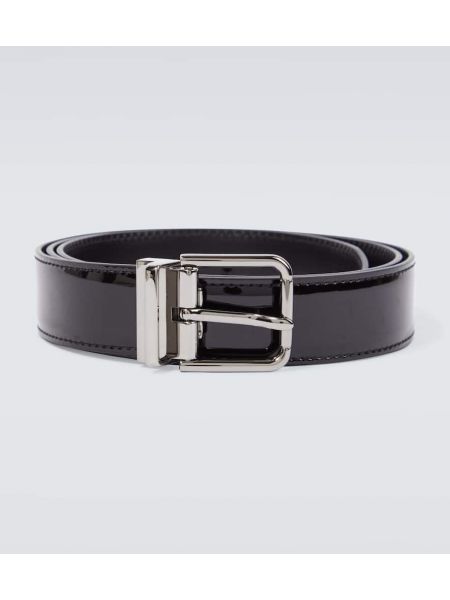 Ceinture en cuir verni Dolce&gabbana noir