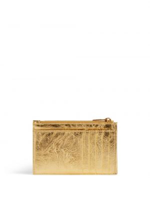 Prošívaná peněženka Balenciaga zlatá